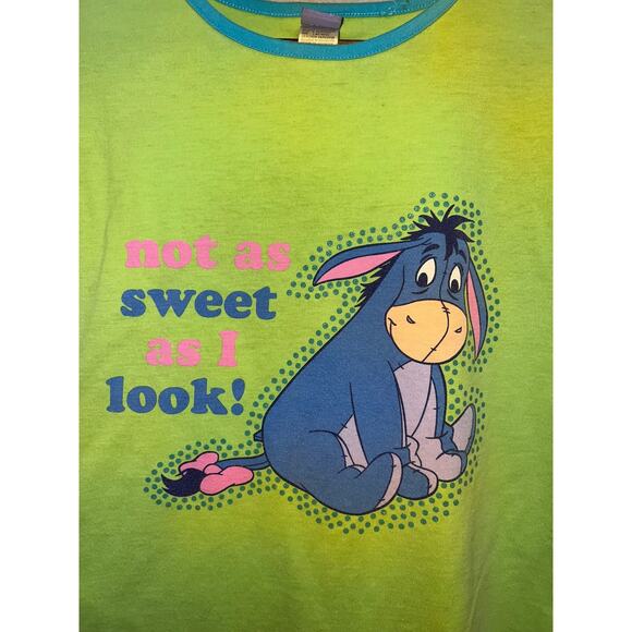 Womens Vintage Eeyore Shirt Disney Winnie The Pooh TV Show Graphic Tee Cartoon L - Picture 2 of 11